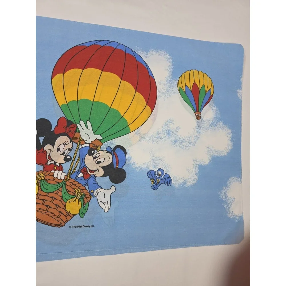 Vintage Sears‎ Disney Mickey Minnie Pillowcase Set USA Made 90s Balloon Clouds